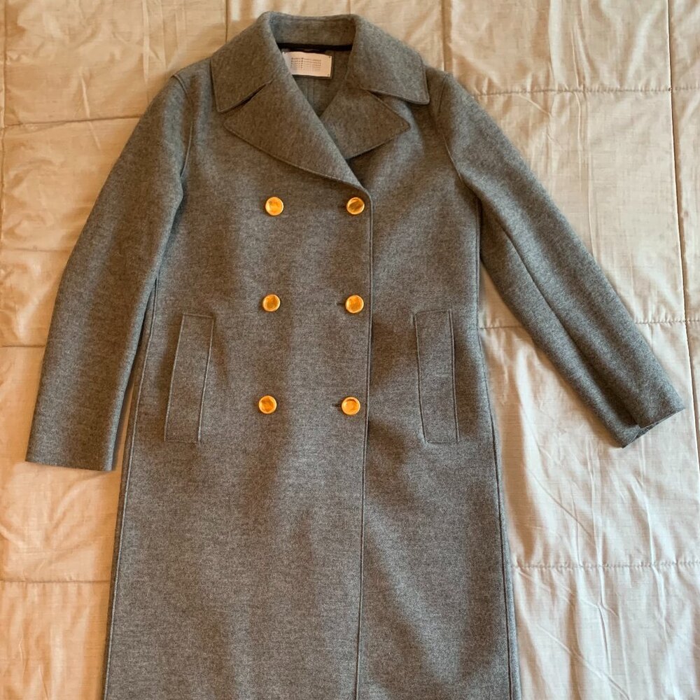 HARRIS WHARF LONDON Double-breasted virgin wool coat